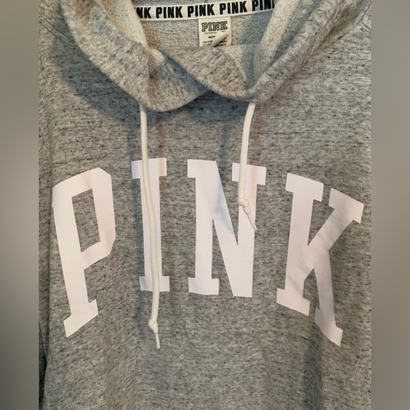 PINK Victoria’s Secret Hoodie. Heathered gray. Size M. - Picture 4 of 9